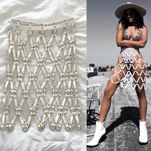 ✖️SOLD✖️Leather harness skirt